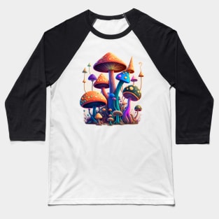 Magic Mushrooms - Light Scene Baseball T-Shirt